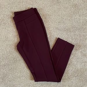 Burgundy Spandex Skinny Pants